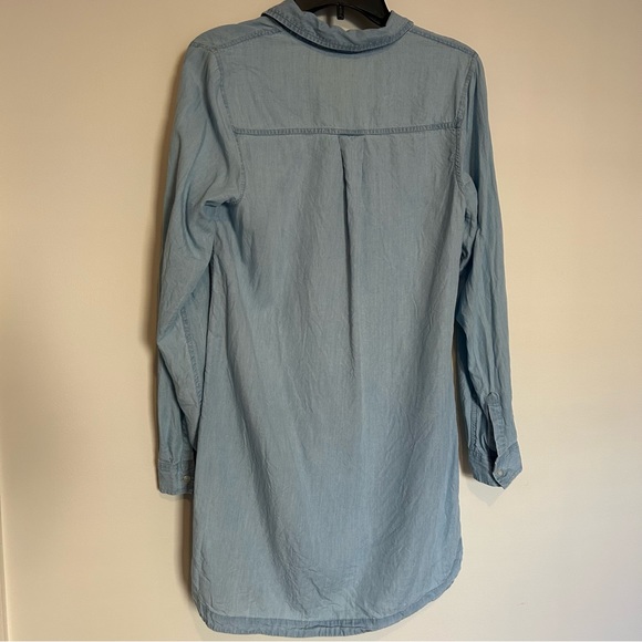 [🔆3 FOR $30🔆] Old Navy Lightweight Denim Long Sleeve Dress with Pocket Medium - Picture 4 of 5